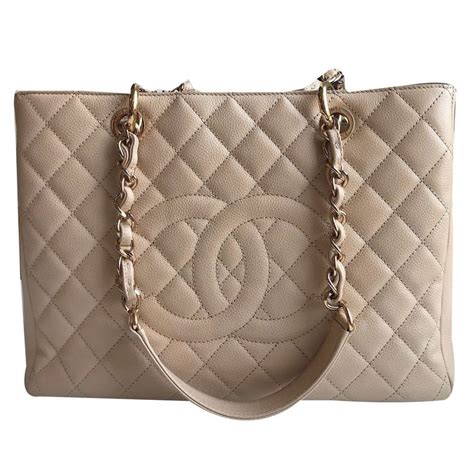 chanel gst beige shw|chanel grand shopping bag.